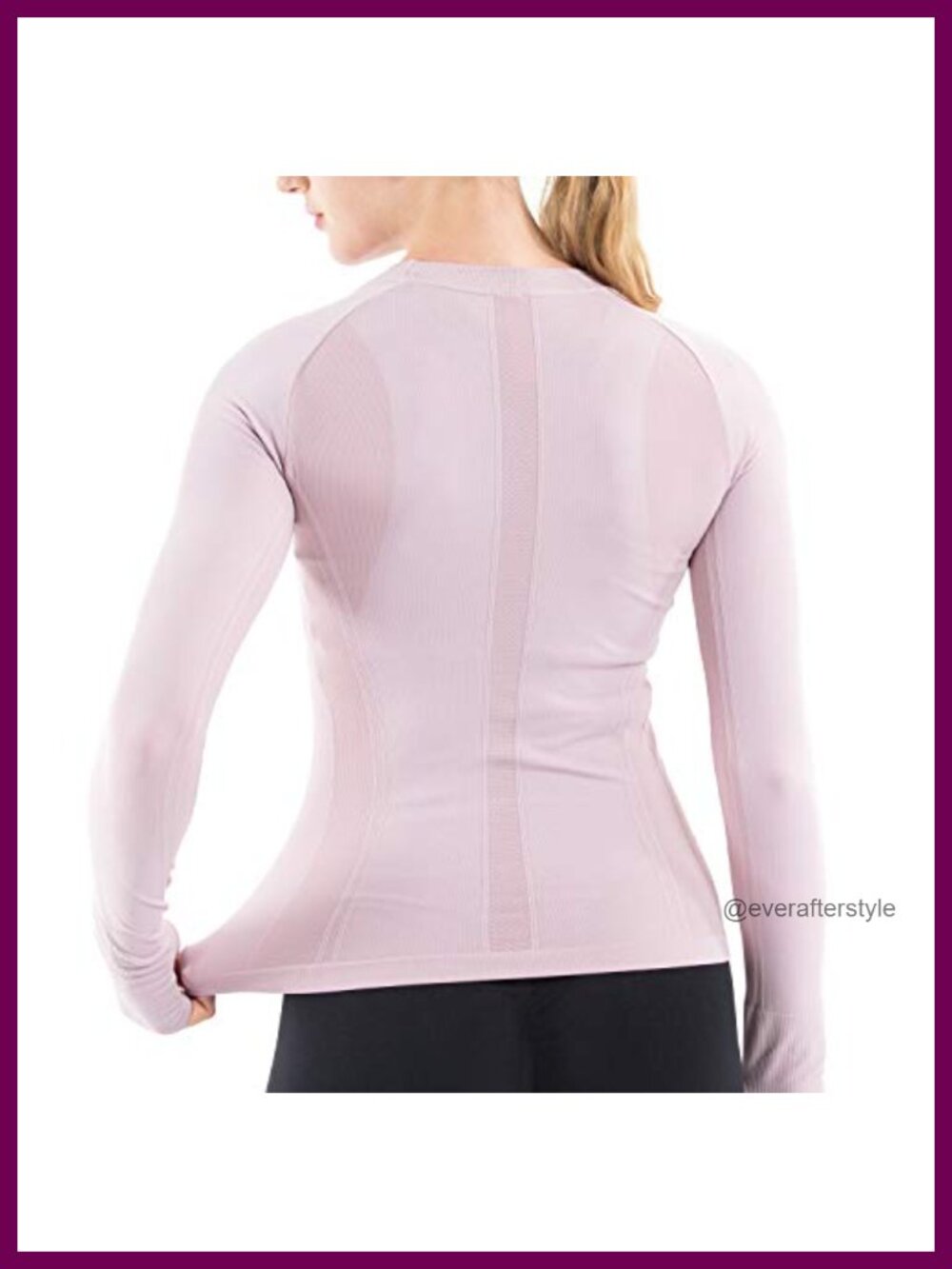 Seamless Long Sleeve Workout Top Thumb Holes Moisture Wicking Gym Yoga